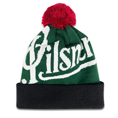 Wintermütze mit Bommel Pilsner Urquell 