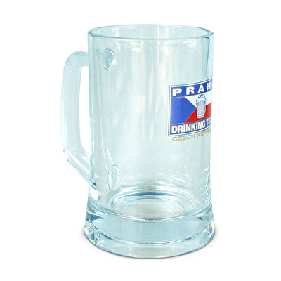 Glass tankard Prague Corona 0,5 D.T.