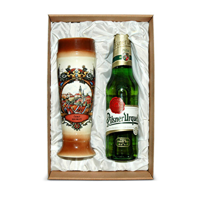 Beer gift set Cesky Krumlov ceramic mix