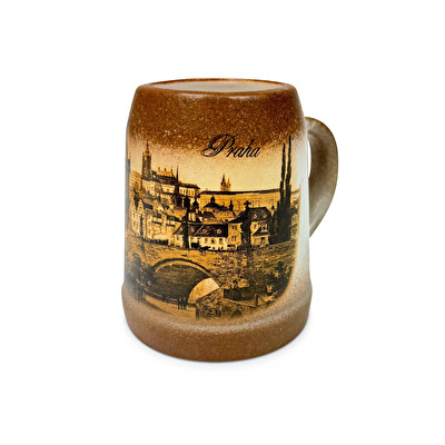 Keramikkrug 0,3 L dunkel Prag