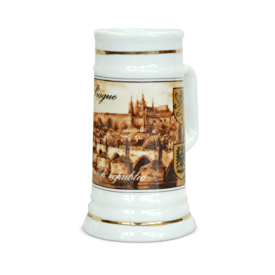 Keramische Miniatur Prager Burg braun