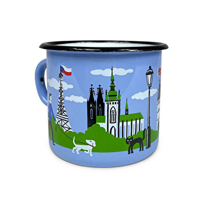 Hrnek SMALT Praha sv.modrá 121B. - Světle modrá