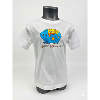 Children's T-shirt Český Krumlov - Elephant - White
