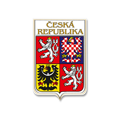 Samolepka Státní znak ČR bílá 10.