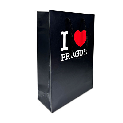 Paper gift bag I love Prague 20/30/8 cm