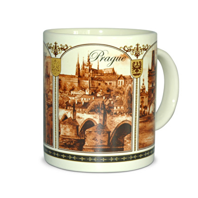 Hrnek Praha Kampa D béžový - Béžová