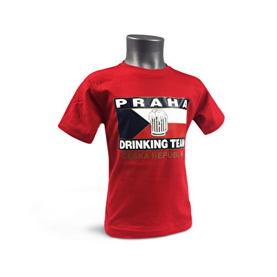 Tričko dětské Praha D.T. červená 112. - Červená