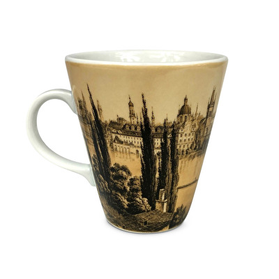 Hrnek hnědá Praha konus 23.