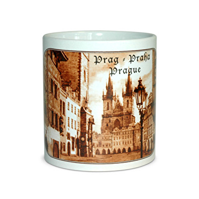 Hrnek Staroměstské náměstí Lampa bílý - Bílá