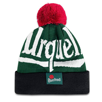 Wintermütze mit Bommel Pilsner Urquell 