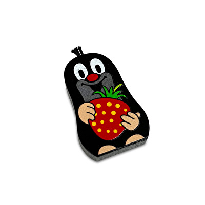 Magnet Der kleine Maulwurf mit Erdbeere