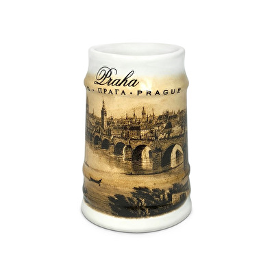 Ceramic miniature brown Prague 7.