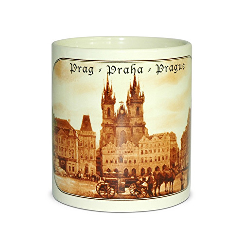 Mug Old Town Square Horse beige