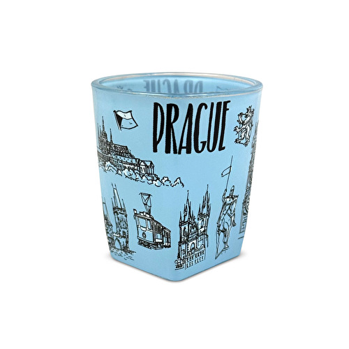 Sklo mini Praha hrana Pastel blue 