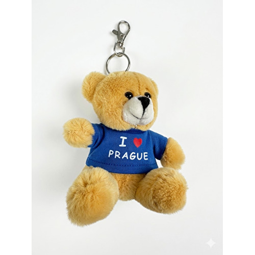 Plush bear keychain beige.