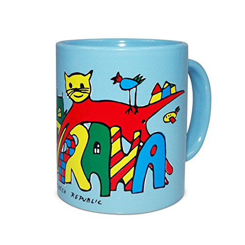 Mug Prague Cat A light bleu