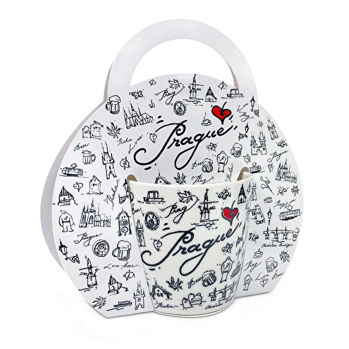 Mug Prague with a handbag PAR white