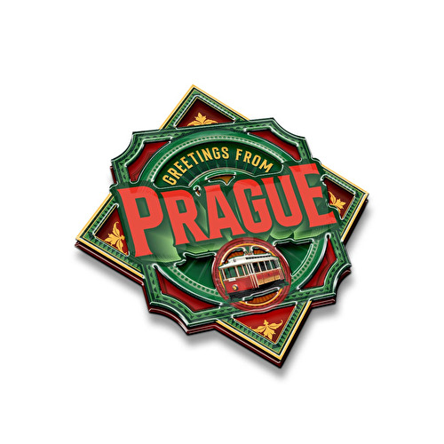 Magnet 3D epoxy Praha Tramvaj