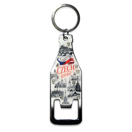 Schlüsselanhänger Öffner Flasche Tschechische Republik 