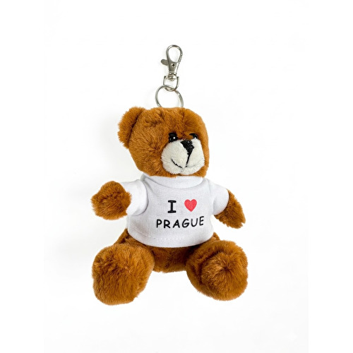 Plush bear keychain brown. 