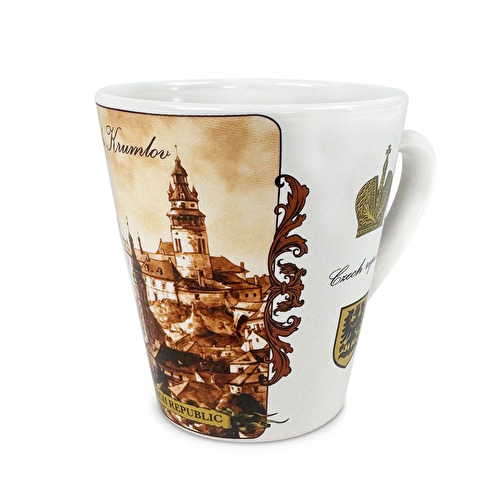 Konische Tasse Český Krumlov braun