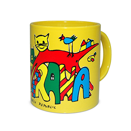 Mug Prague Cat A yellow
