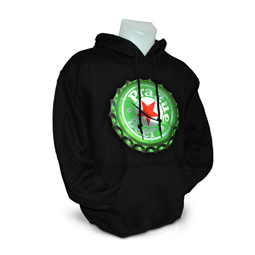 Mikina s kapucí Praha Zátka černá M30.