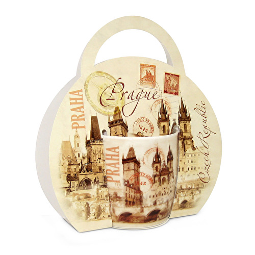 Mug Prague with a handbag Retro