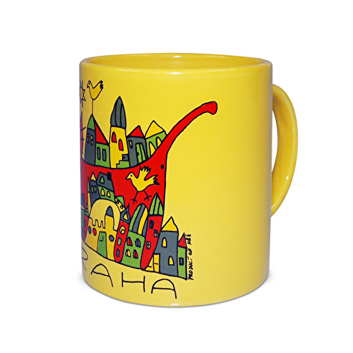Mug Prague Cat B yellow