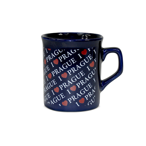 Mug sega medium dark blue I love Prague