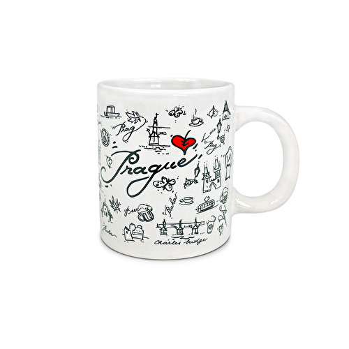 Small mug Prague PAR white