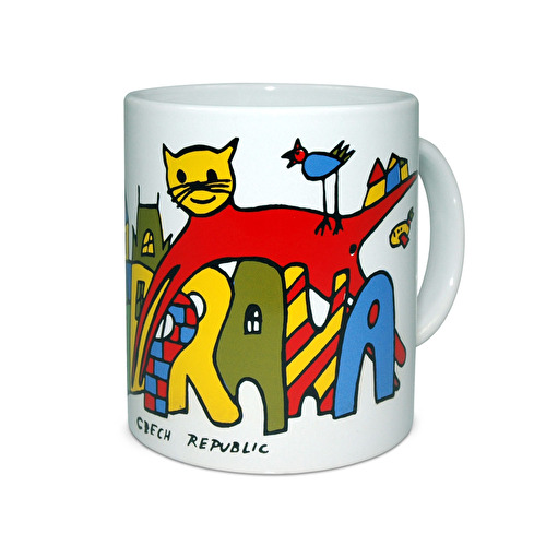 Mug Prague Cat A white
