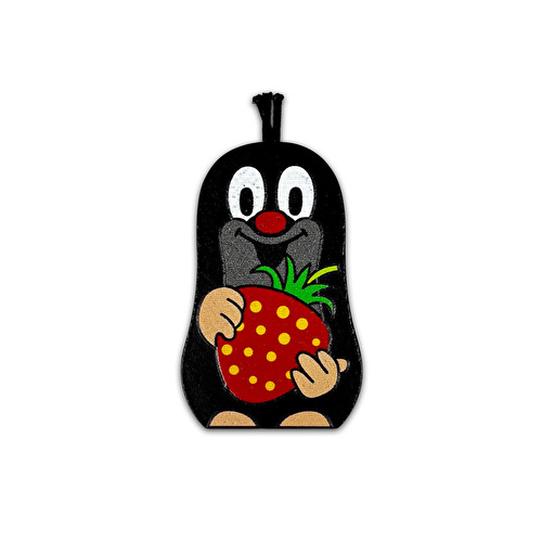 Magnet Krtek s jahodou