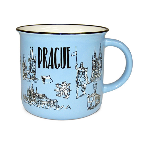 Ceramic tin can Prague PAR BIG light blue