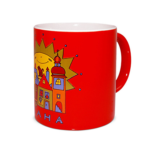 Mug Prague Sun E red 