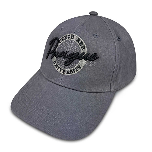 Čepice Praha klasik University šedá