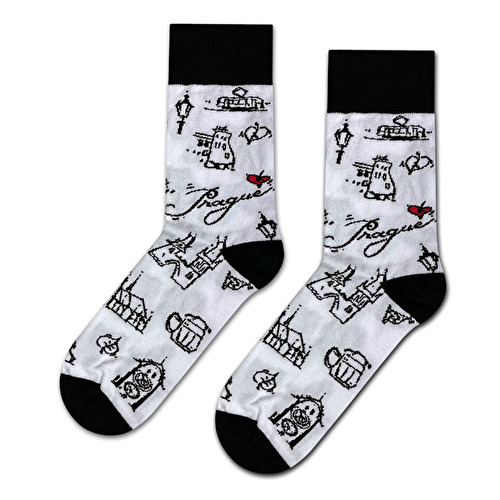 Socks PAR white+black