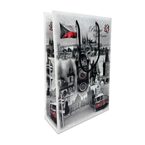 Taška papírová Praha Montáž 20x30x8 cm