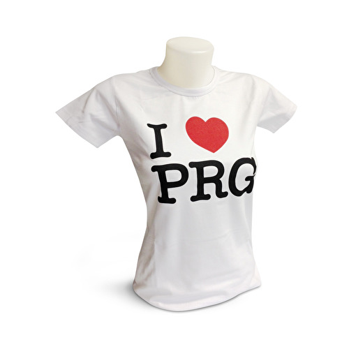 Tričko dámské I love PRG bílá 86.