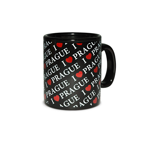Small mug I love Prague black 
