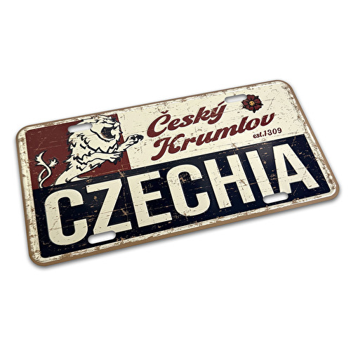 Plechová značka 30x15 cm Český Krumlov SAP