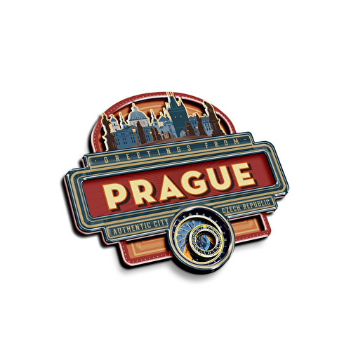 Magnet 3D epoxy Praha Orloj 