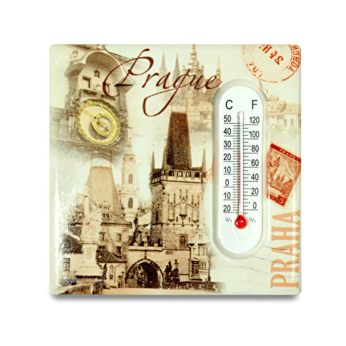 Magnet thermometer Prague Retro